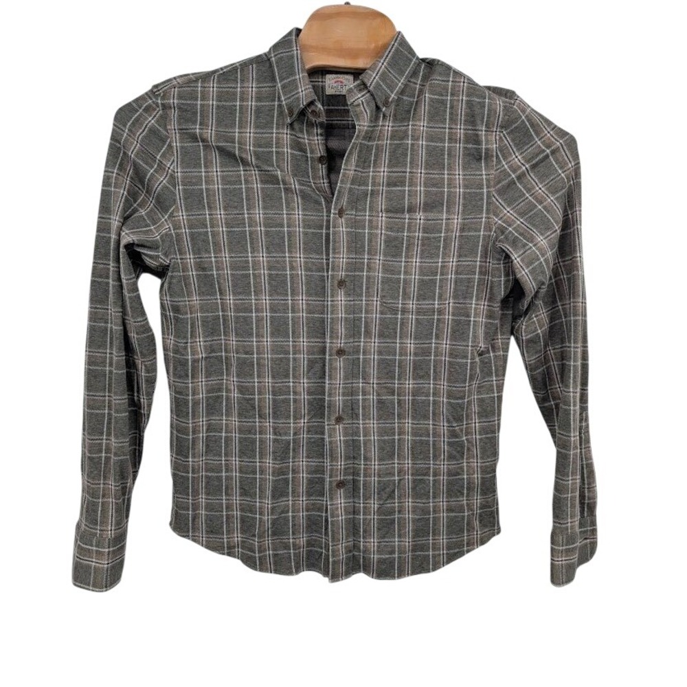 Faherty Coastline Knit Shirt Pleasant Hill Plaid Long Sleeve NWT Men's sz S